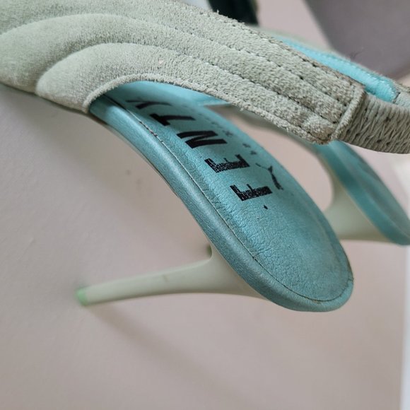 Puma Fenty Mint Green Slingback Heels - Picture 2 of 6